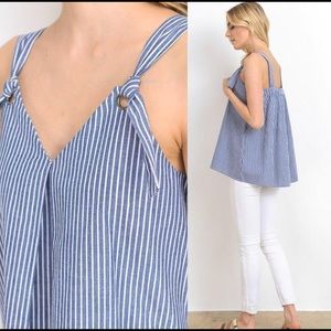 Babydoll Blouse with Shoulder Ties